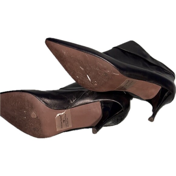 Andrew Geller Krypton Ankle Boots Black Leather Pointed Toe Sz 7 M - Picture 5 of 7